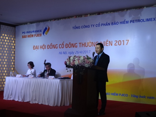 Ông Đào Hải Nam, Tổng giám đốc PJICO phát biểu tại Đại hội