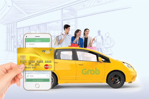 Khách hàng mở mới thẻ tín dụng tại PVcomBank có thể được sử dụng taxi Grab miễn phí