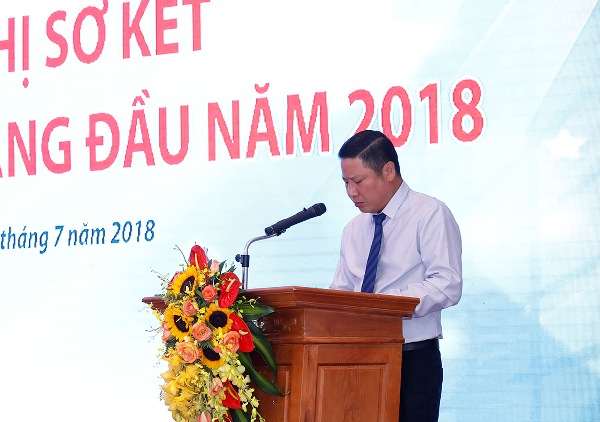 Ông Trần Hoài An, Tổng giám đốc BIC phát biểu tại Hội nghị sơ kết 6 tháng của Công ty