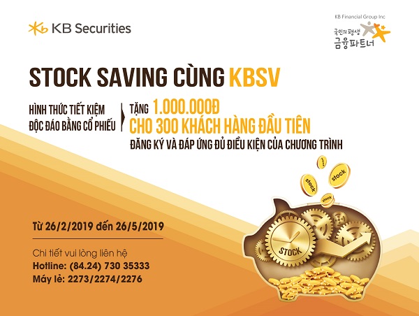 Thông qua sản phẩm “Stock Saving cùng KBSV”, KBSV mong muốn đồng hành với khách hàng xây dựng kế hoạch tài chính 