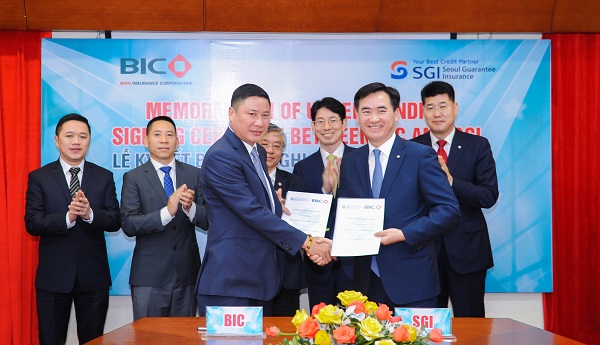 BIC và SGI sẽ hợp tác trong việc phát triển các sản phẩm bảo hiểm bảo lãnh tại Việt Nam. 