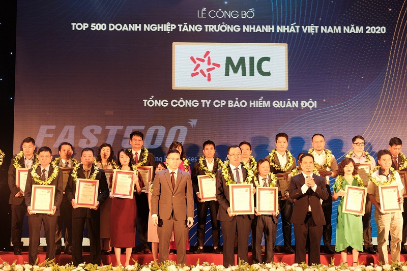 MIC vinh dự nhận Chứng nhận Top doanh nghiệp tăng trưởng nhanh nhất 2020