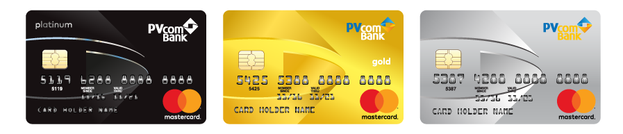 Mẫu thẻ tín dụng chuẩn do PVcomBank phát hành