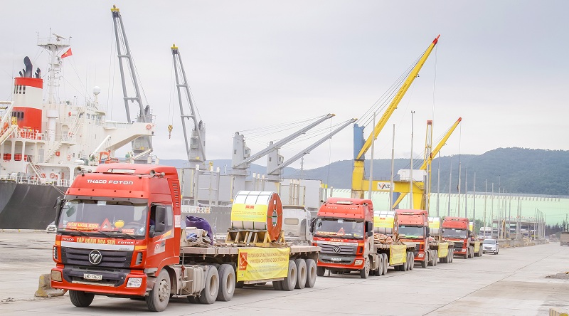 Các lô hàng xuất khẩu trong dịp Tết của Hoa Sen xuất đi từ các cụm cảng chính nhưtừ các cụm cảng Phú Mỹ, Quy Nhơn, Nghi Sơn