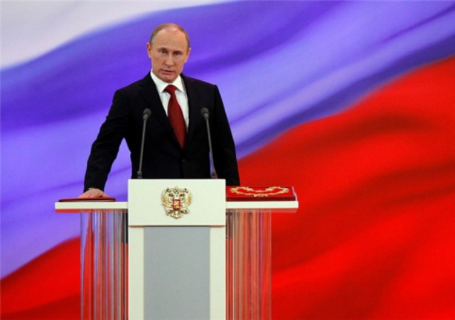 Ông Putin tại lễ nhậm chức năm 2012