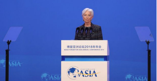 Bà Christine Lagarde, Giám đốc điều hành phát biểu tại Diễn đàn châu Á Bác Ngao 2018