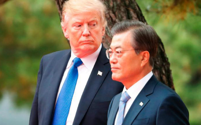 Tổng thống Mỹ Donald Trump và Tổng thống Hàn Quốc Moon Jae-in