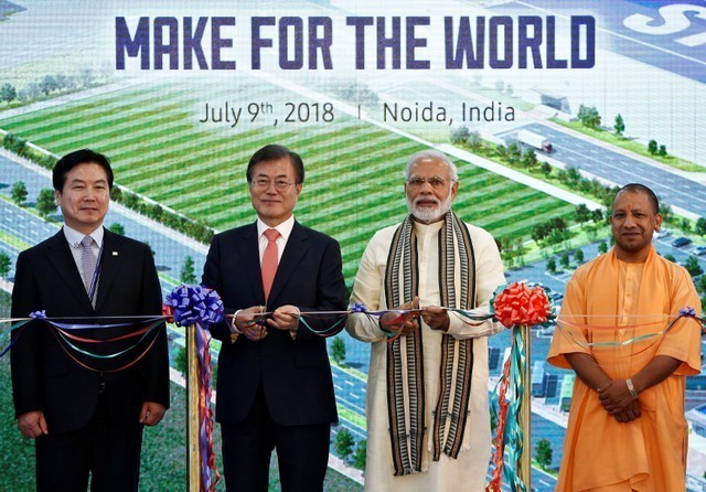 Tổng thống Hàn Quốc Moon Jae-in và Thủ tướng Ấn Độ 