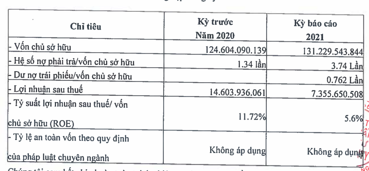 Báo cáo tài chính CTCP Đầu tư Pearl City năm 2021.