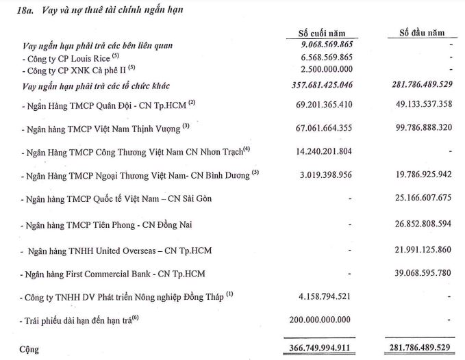 Cơ cấu nợ của VKC Holdings tới 31/12/2022 (Nguồn: BCTC).