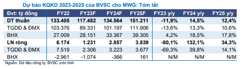 BVSC ước tính chuỗi Bách hóa Xanh sẽ lỗ trong năm 2023 và năm 2023