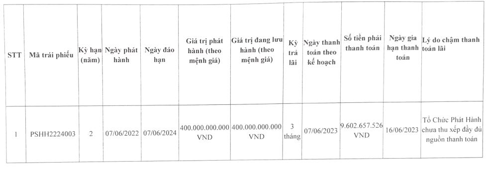 NSH Petro chậm trả lãi trái phiếu mệnh giá 400 tỷ đồng (Nguồn: NSH Petro)