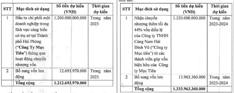 Container Việt Nam tăng vốn đầu tư vào cảng mới - Kế hoạch mới sau điều chỉnh bên phải (Nguồn: VSC)