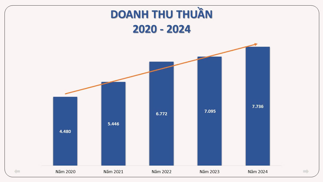 Đầu tư và Thương mại TNG ước tính doanh thu giai đoạn 2020 - 2024 (Đơn vị: Tỷ VNĐ)