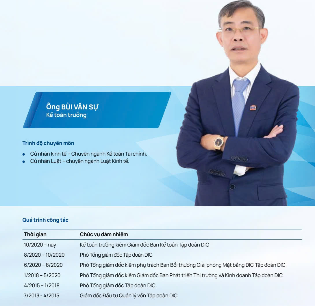 Kinh nghiệm làm việc của ông Bùi Văn Sự tại DIC Corp. Nguồn: Báo cáo thường niên