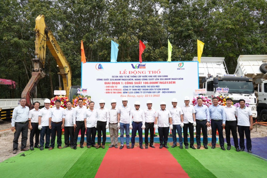 Nước Thủ Dầu Một khởi công nâng công suất nhà máy Bàu Bàng