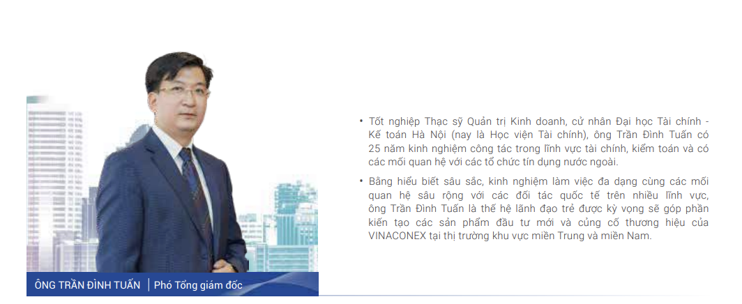 Th&ocirc;ng tin t&acirc;n Chủ tịch Vinaconex. Nguồn: Vinaconex