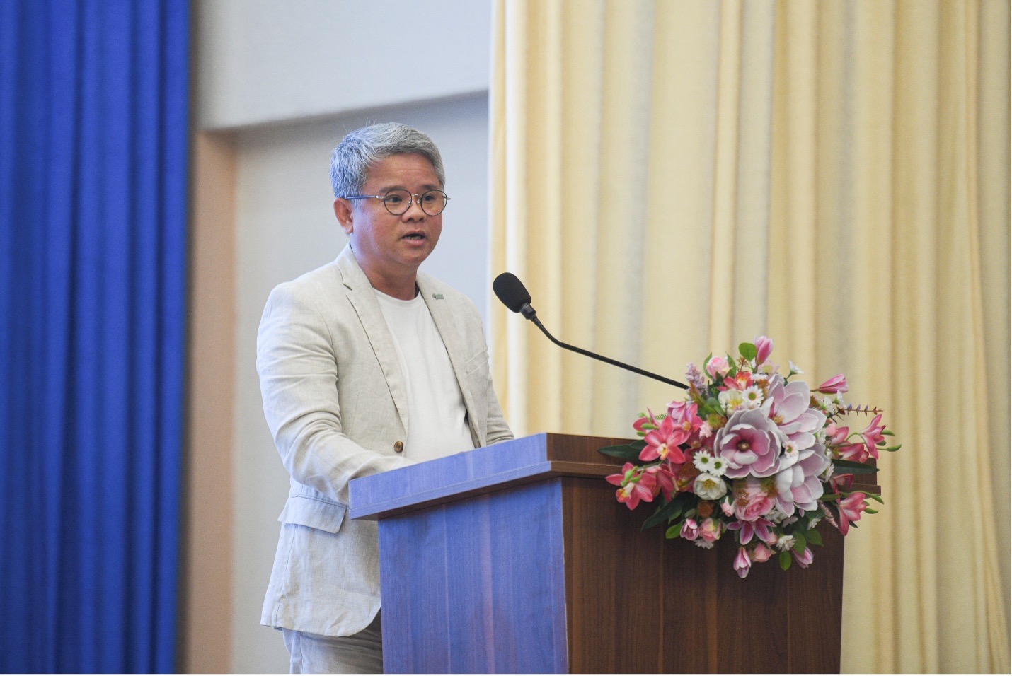 Ông Đặng Nguyễn Ngữ - Tổng Giám đốc Schneider Electric Việt Nam và Campuchia, phát biểu tại sự kiện.