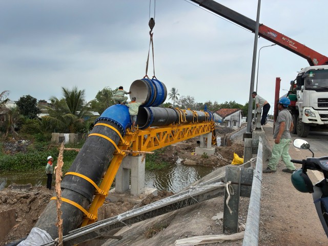 Tuyến ống D1200 hoàn thành vượt tiến độ.