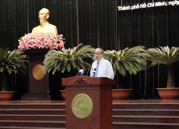 Bí thư Thành ủy TP.HCM phát biểu