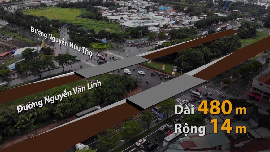 Dự án hầm chui 3 thầng khu Nam Sài Gòn.