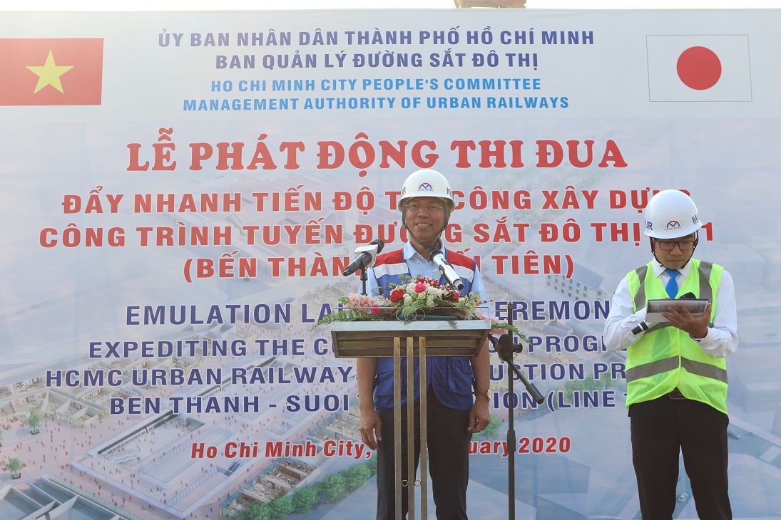 Ông Võ Văn Hoan Thành ủy viên Phó chủ tịch UBND TPHCM phát biểu tại Lễ ra quân_Lê Toàn