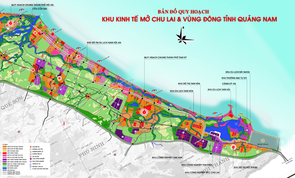Tỉnh Quảng Nam quy hoạch bài bản vùng đông Quảng Nam để thực hiện lộ trình thu hút đầu tư 35 tỉ USD vào khu vực này.
