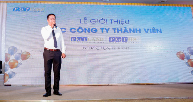 Ông Nguyễn Văn Thăng, Giám đốc Khối phát triển chiến lược PGT Corp giới thiêu về chiến lược phát triển Tập đoàn PGT trong tương lai.