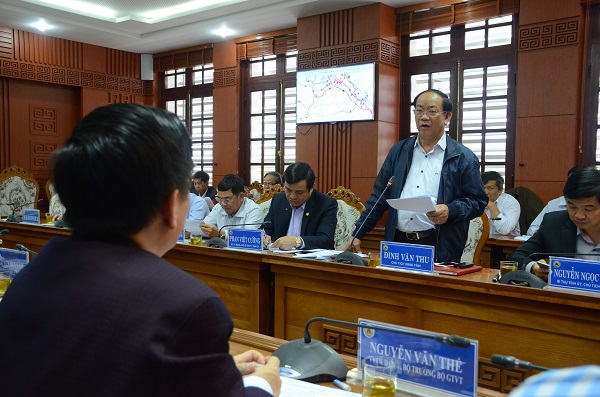 Ông Đinh Văn Thu đang kiến nghị về việc cho phép đầu tư 1,3Km phía Nam Tam Kỳ để đồng bộ, khớp nối với QL1 đã nâng cấp, mở rộng hoàn thiện.
