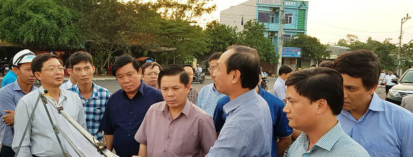 Đoàn công tác của Bộ GTVT thực địa một số Dự án tại Bình Định