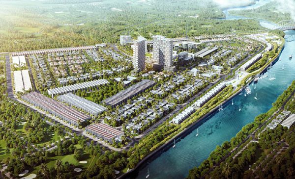 Một trong phối cảnh những dự do Đất Xanh Miền Trung đầu tư với số vốn 2.000 tỉ đồng khu vực Nam Đà Nẵng.