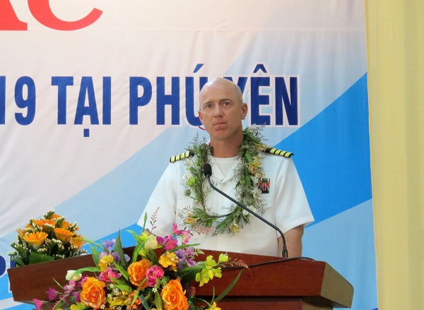 Chỉ huy trưởng PP19, ngài Randy Van Rossum, cảm ơn tỉnh Phú Yên đã tạo điều kiện thuận lợi cho đoàn