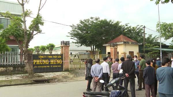 Công ty TNHH Thuỷ sản Phùng Hưng, một trong những ổ dịch Covid-19 tại KCN Quảng Phú