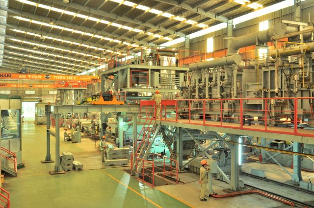 Sản xuất các sản phẩm thép tại Công ty CP Thép Nam Kim