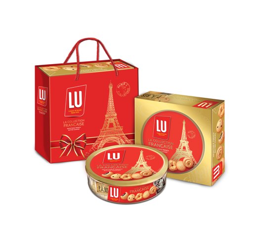 Bánh cookies bơ Pháp LU đánh dấu lần đầu tiên ra mắt thị trường Việt Nam với 2 quy cách: 726 gram và  300 gram và thiết kế mang đậm phong cách Pháp.