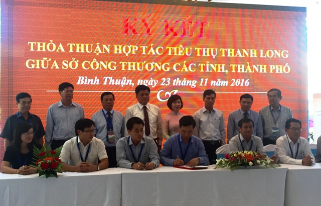 Bình Thuận đã ký thỏa thuận tiêu thụ thanh long với nhiều tỉnh, thành phố, các doanh nghiệp bán lẻ và doanh nghiệp nhập khẩu Trung Quốc.