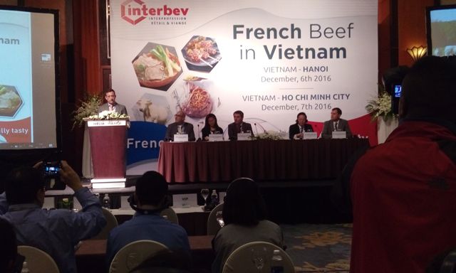 Các doanh nghiệp thịt bò Pháp đang có mặt tại Việt Nam để gặp gỡ các nhà bán lẻ và DN Việt Nam để tiếp thị sản phẩm thịt bò.