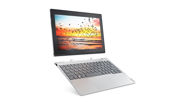 Miix 320 có thể sử dụng như một laptop với màn hình FHD 10.1-inch cho công việc, hoặc tách rời và sử dụng như một chiếc máy tính bảng cơ động với trọng lượng chỉ 550g1