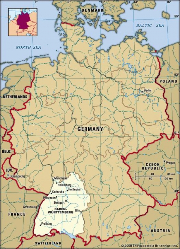 Baden-Württemberg là bang lớn thứ ba về diện tích và dân số của CHLB Đức.