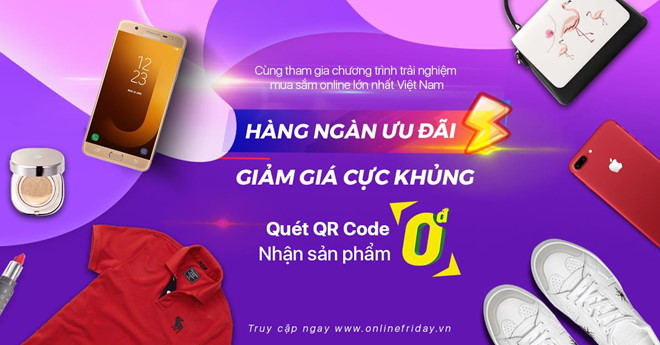 Online Friday 2018 quy tụ nhãn hàng tập trung ở 9 ngành hàng mua sắm nổi bật là làm đẹp, thời trang, sức khỏe, gia đình, du lịch, thiết bị công nghệ..., trong đó nhiều sản phẩm được bán với giá 0 đồng.