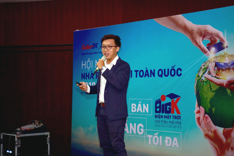 Ông Nguyễn Thái Bình, Giám đốc Marketing SolarGATES, trên tinh thần “Win - Win - Win” (Mọi người cùng thắng), SolarGATES cam kết hợp tác hết mình để mở rộng thị trường cùng đối tác, đào tạo bán hàng, cung cấp hệ thống quản lý ERP để tối ưu hoạt động kinh doanh chia sẻ về chiến dịch “Bán điện mặt trời BigK, thắng tối đa.
