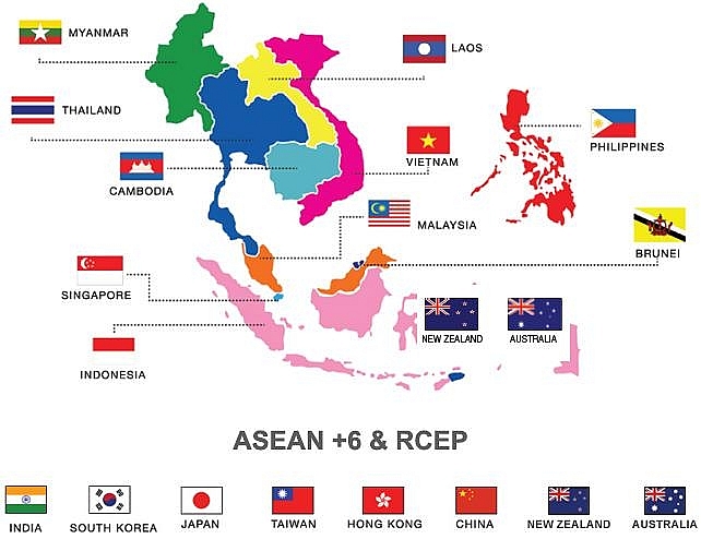 RCEP được cho là một trong những thỏa thuận thương mại lớn nhất trên thế giới, gồm Trung Quốc, Ấn Độ, Nhật Bản, Hàn Quốc, Australia, New Zealand và 10 nước ASEAN.