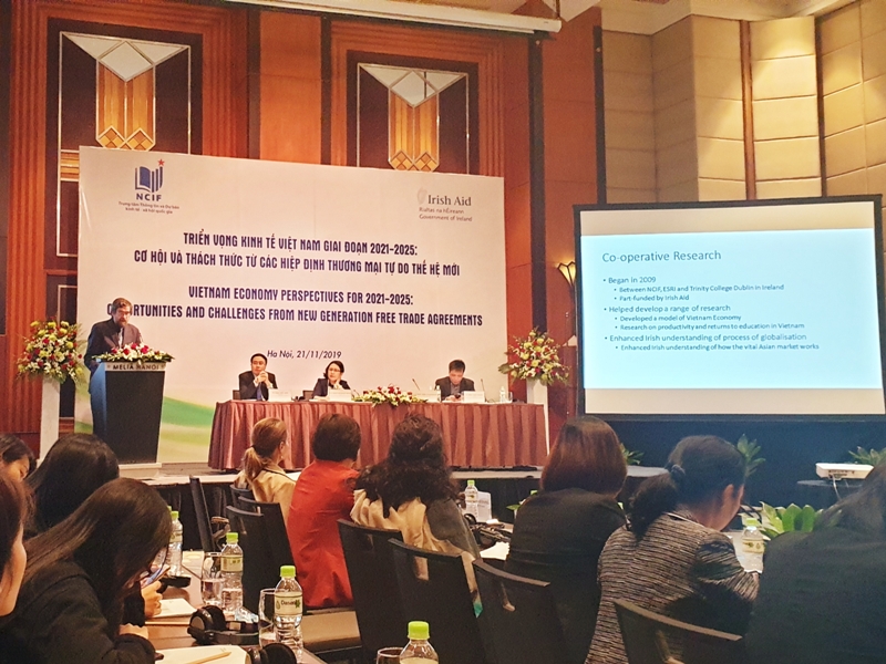 Nghiên cứu của NCIF chỉ ra, việc tham gia ký kết và thực hiện các hiệp định thương mại tự do thế hệ mới, đặc biệt là Hiệp định CPTPP và EVFTA sẽ tác động sâu, rộng tới nền kinh tế Việt Nam giai đoạn 2021-2025. 