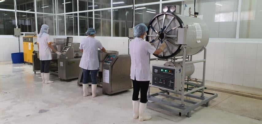 Nhà máy chế biến sản phẩm của Bavabi đóng tại Vân Đồn, Quảng Ninh đang trong những ngày đóng cửa vì dịch bệnh Covid-19.