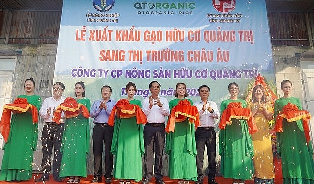 Lần đầu tiên, 15 tấn gạo hữu cơ của tỉnh Quảng Trị xuất đi châu Âu