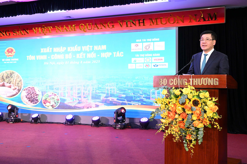 Bộ trưởng Công thương Nguyễn Hồng Diên phát biểu tại lễ công bố Báo cáo Xuất nhập khẩu Việt Nam 2024.