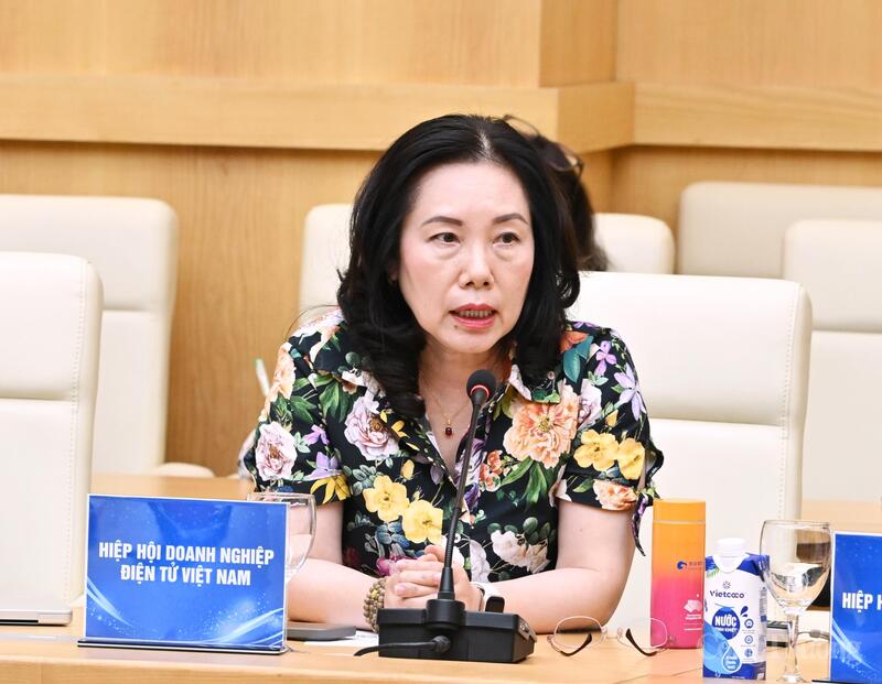 Bà Đỗ Thị Thu Hương,  đại diện Hiệp hội doanh nghiệp Điện tử Việt Nam.