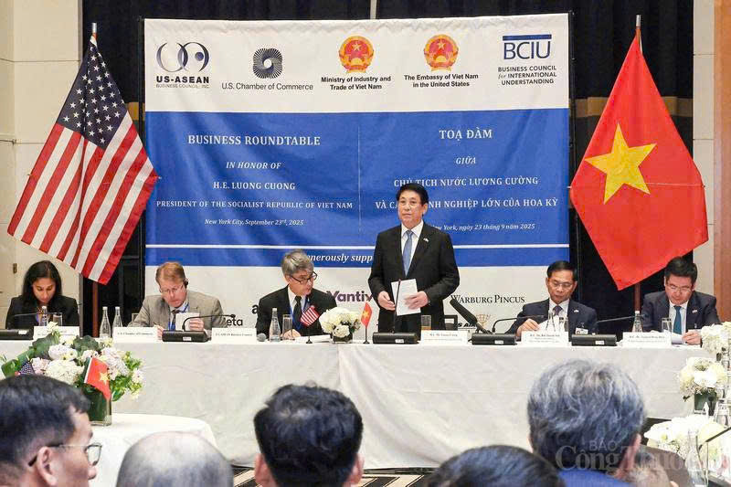 Chủ tịch nước Lương Cường khẳng định Việt Nam sẵn sàng tạo mọi điều kiện thuận lợi để các tập đoàn Hoa Kỳ mở rộng hiện diện,
