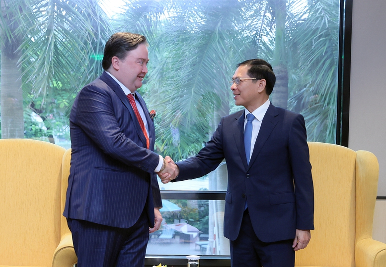 Phó Thủ tướng Bùi Thanh Sơn và Đại sứ Hoa Kỳ tại Việt Nam Marc E. Knapper (Ảnh: VGP).