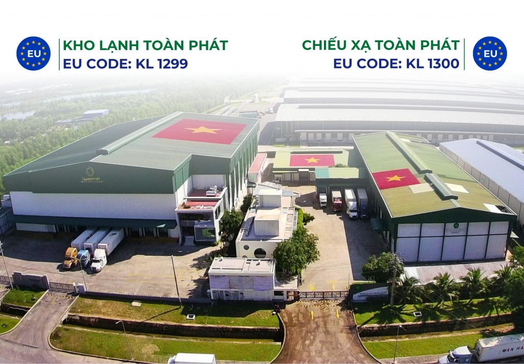 Kho lạnh Toàn Phát (TPL) và khu kho lạnh bảo quản tại Nhà máy Chiếu xạ Toàn Phát (TPI) cùng được cấp EU Code
